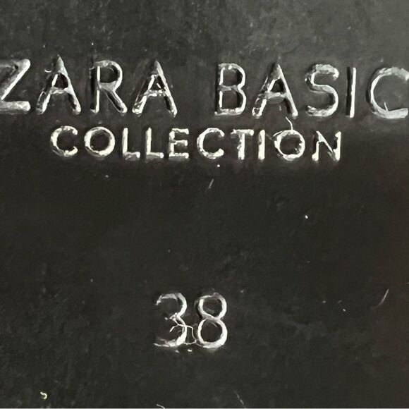 Zara Houndstooth Paton Black White Vegan Preppy Leather Loafer EU38 / US 7.5 - Picture 9 of 16